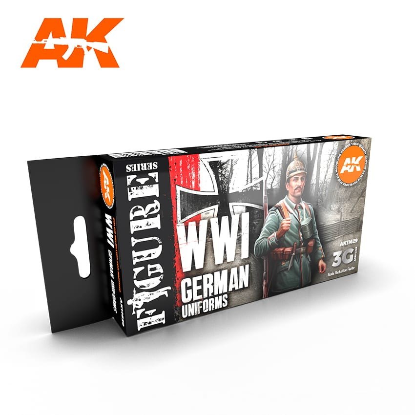 AK11629 WWI ドイツ軍ユニフォームカラーセット (17mlx6本) 【AKアクリル3G (サードジェネレーション)】|塗料|ツール＆マテリアル