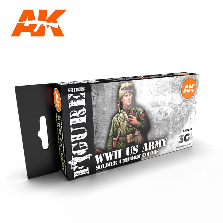 AK11634 WWII アメリカ軍ユニフォームカラーセット (17mlx6本) 【AKアクリル3G (サードジェネレーション)】|塗料|ツール＆マテリアル