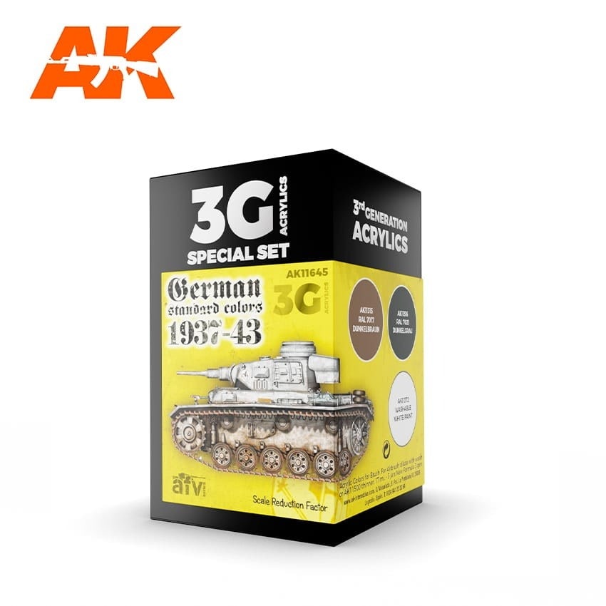 AK11645 WWII ドイツ戦車基本3色セット37-44年 (17mlx3本) 【AK