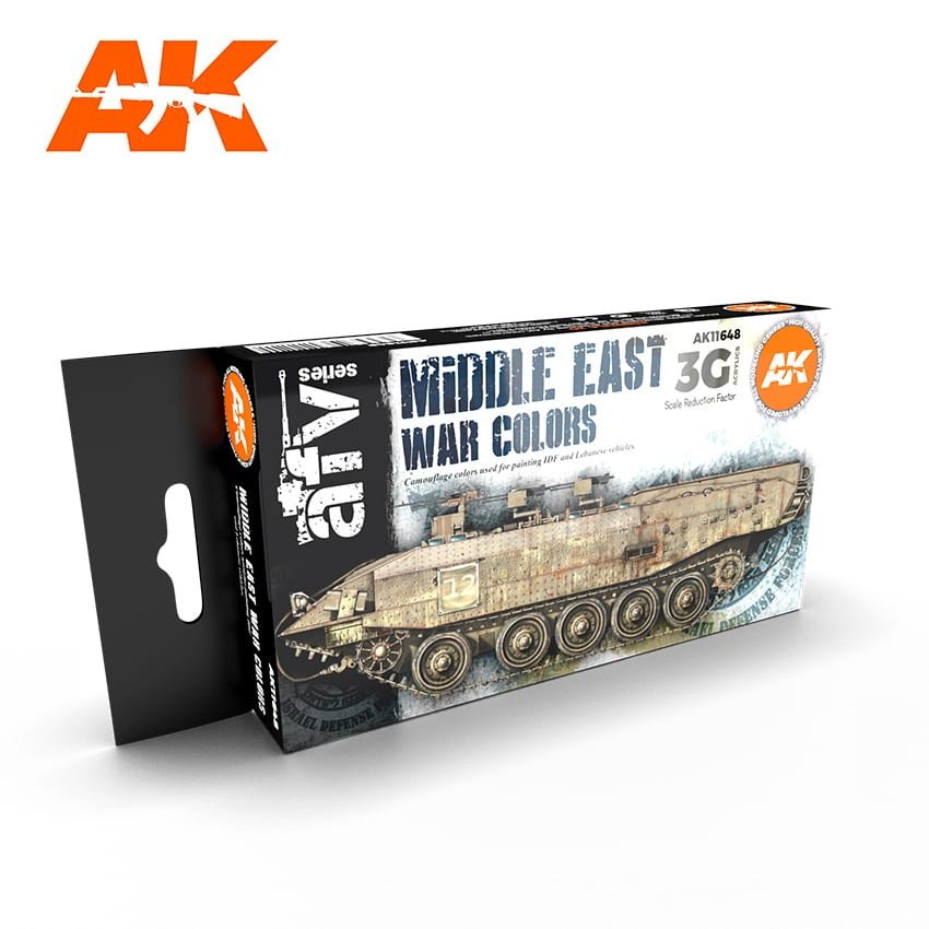 AK11648 中東戦争AFV塗装色セット (17mlx6本) 【AKアクリル3G (サード