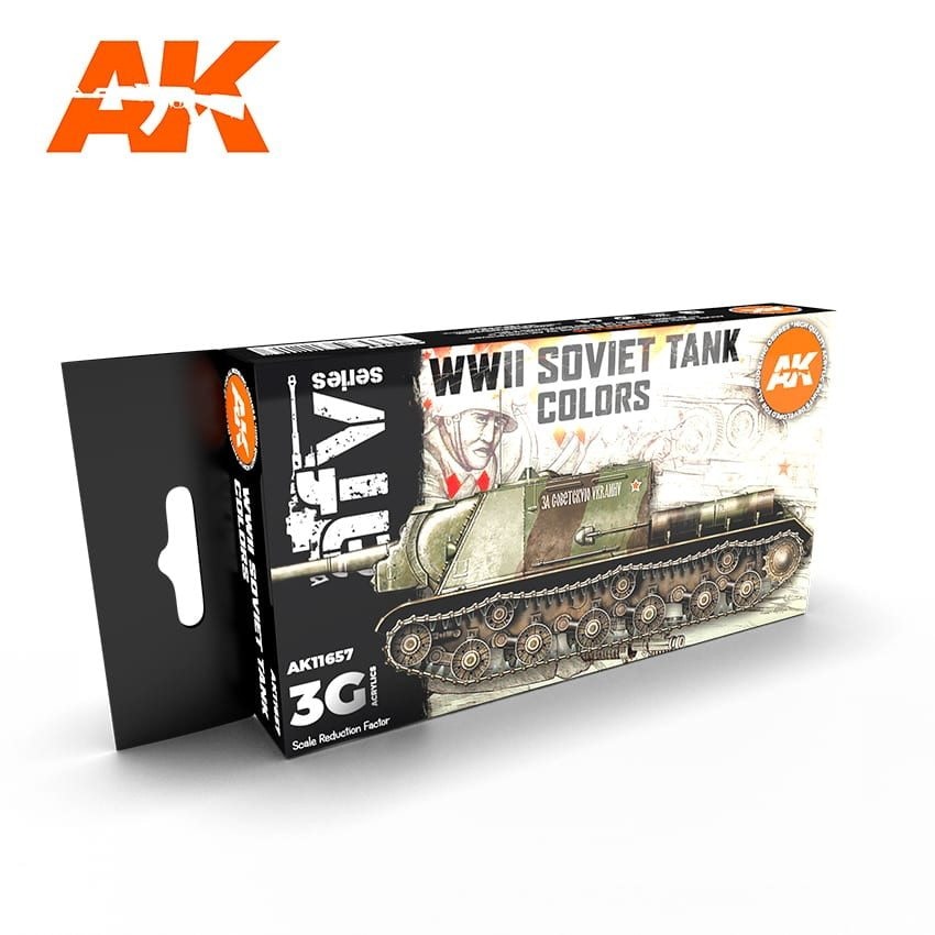 AK11657 ソビエト戦車塗装色セット (17mlx6本) 【AKアクリル3G (サード