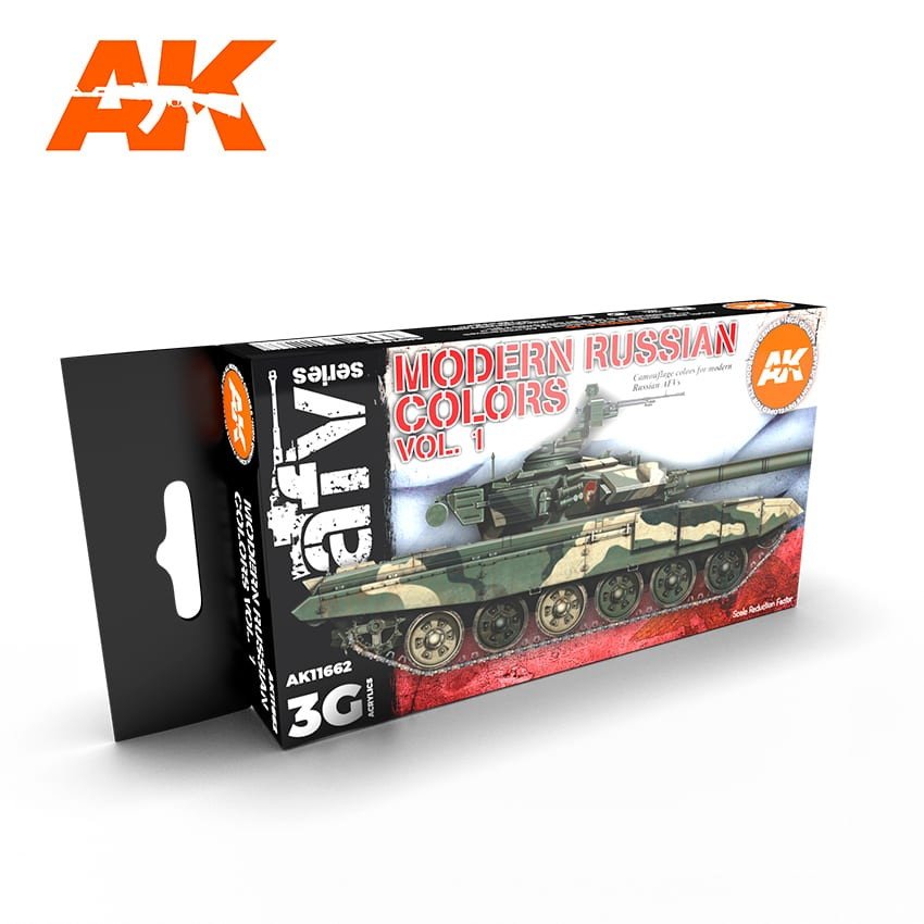 AK11662 現用ロシア軍AFVカラーセット1 (17mlx6本) 【AKアクリル3G
