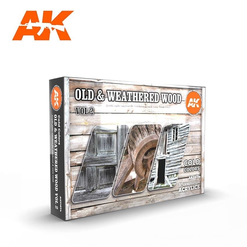 再入荷】AK11674 木製パーツ塗装色セット2 (17mlx6本) 【AKアクリル3G