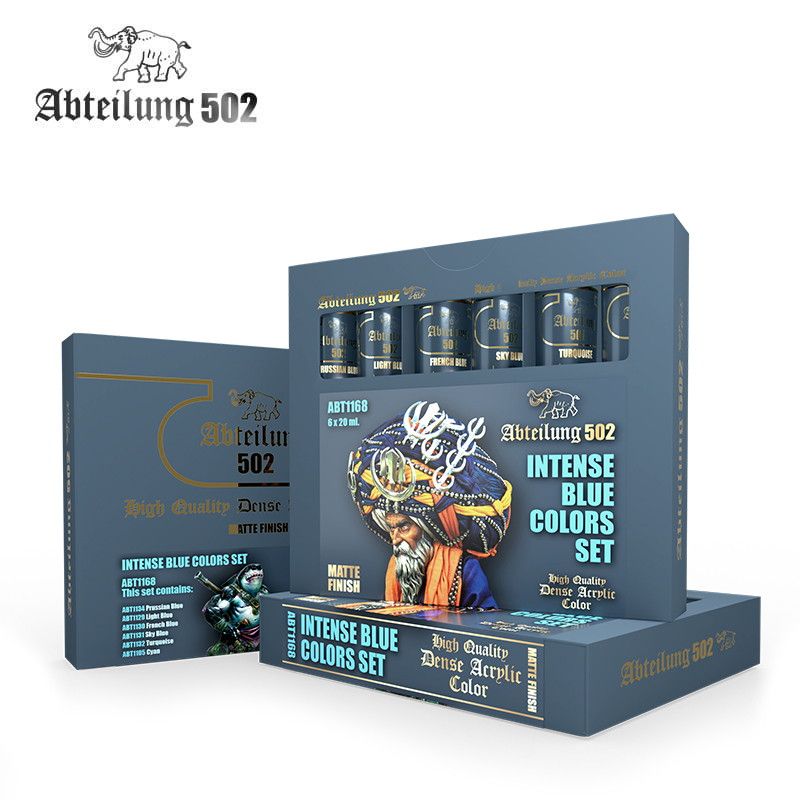 ABT1168 インテンスブルーカラー6色セット 【デンスカラー 高密度アクリル絵の具】|塗料|ツール＆マテリアル