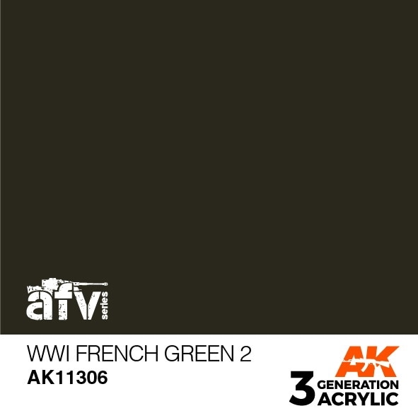AK11306 WWI フレンチグリーン2 【AKアクリル3G (サードジェネレーション)】|塗料|ツール＆マテリアル