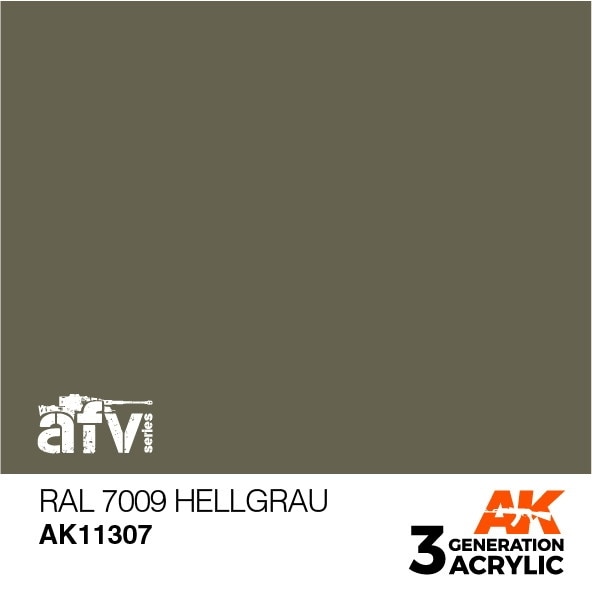 AK11307 RAL7009 ヘルグラウ 【AKアクリル3G (サードジェネレーション)】|塗料|ツール＆マテリアル