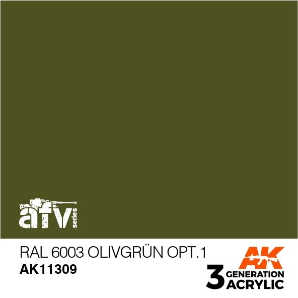 AK11309 RAL6003 オリーフグリュンopt1 【AKアクリル3G (サードジェネレーション)】|塗料|ツール＆マテリアル