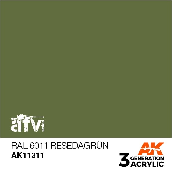 AK11311 RAL6011 レゼダグリュン 【AKアクリル3G (サードジェネレーション)】|塗料|ツール＆マテリアル