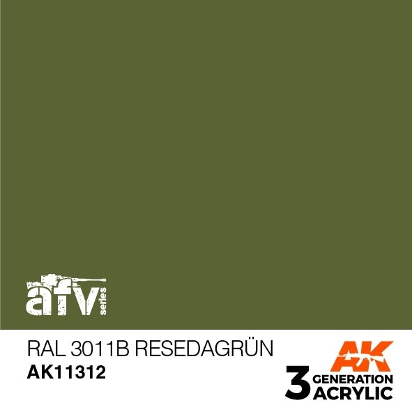 AK11312 RAL6011B レゼダグリュン 【AKアクリル3G (サードジェネレーション)】|塗料|ツール＆マテリアル