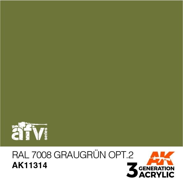 AK11314 RAL7008 グラウグリュンOpt2 【AKアクリル3G (サードジェネレーション)】|塗料|ツール＆マテリアル