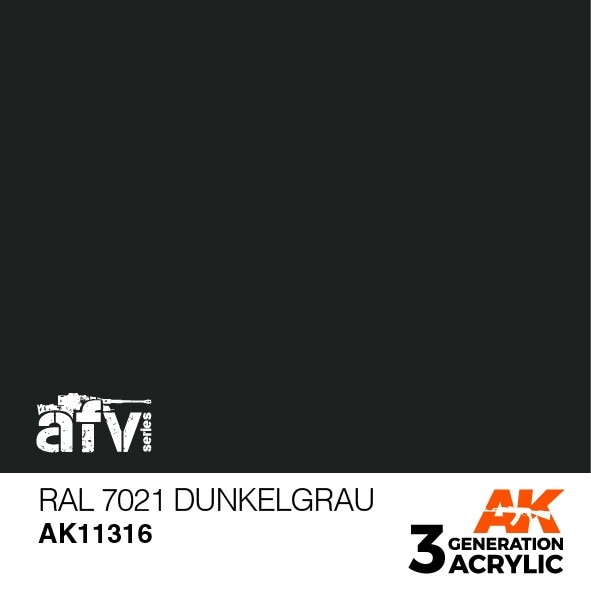 AK11316 RAL7021 デュンケルグラウ 【AKアクリル3G (サードジェネレーション)】|塗料|ツール＆マテリアル