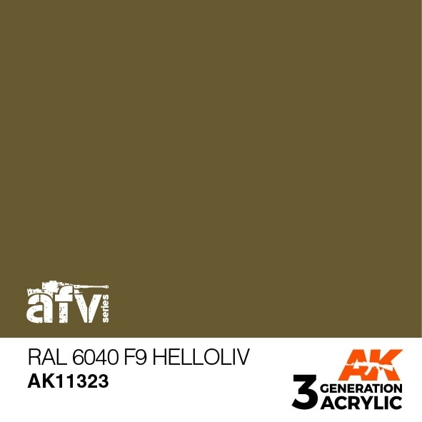 AK11323 RAL6040 F9ヘルオリーフ 【AKアクリル3G (サードジェネレーション)】|塗料|ツール＆マテリアル