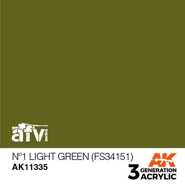 AK11335 No1ライトグリーン(FS34151) 【AKアクリル3G (サードジェネレーション)】|塗料|ツール＆マテリアル
