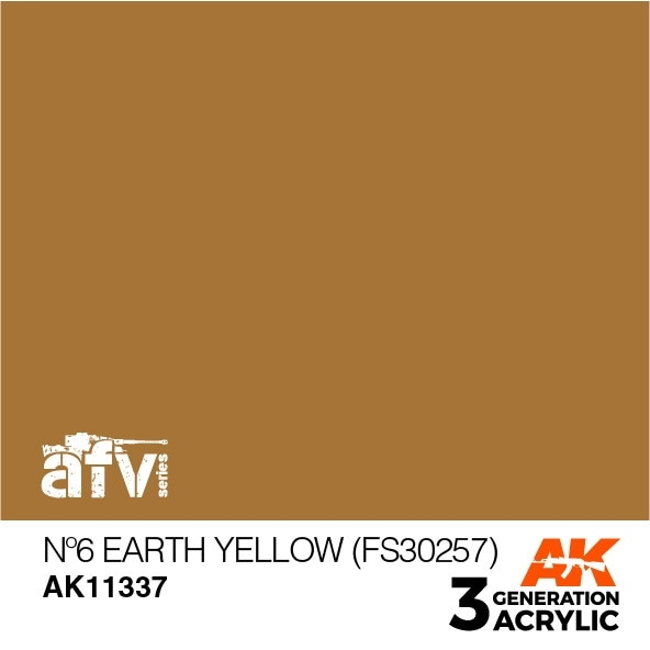 AK11337 No6 アースイエロー(FS30257) 【AKアクリル3G (サードジェネレーション)】|塗料|ツール＆マテリアル