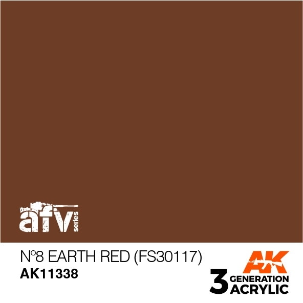 AK11338 No8 アースレッド(FS30117) 【AKアクリル3G (サードジェネレーション)】|塗料|ツール＆マテリアル