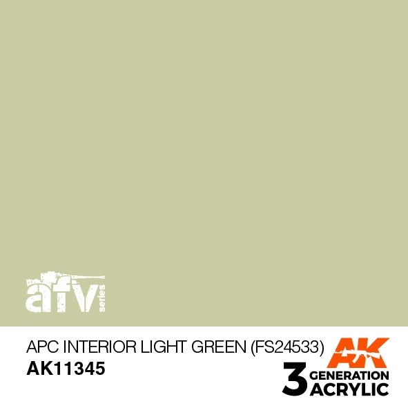 AK11345 APCインテリアライトグリーン (FS24533) 【AKアクリル3G (サードジェネレーション)】|塗料|ツール＆マテリアル
