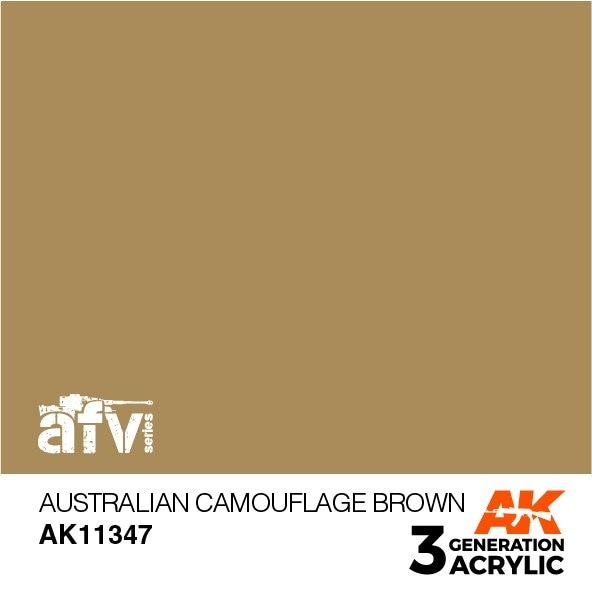 AK11347 オーストラリアンカモフラージュブラウン 【AKアクリル3G (サードジェネレーション)】|塗料|ツール＆マテリアル