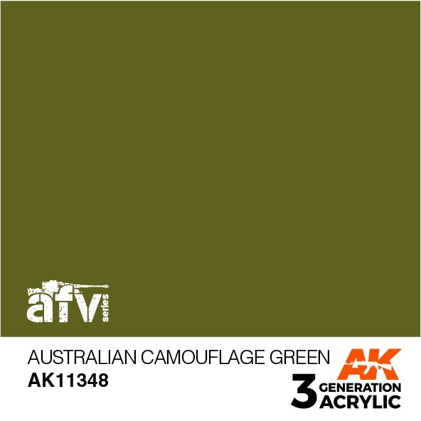AK11348 オーストラリアンカモフラージュグリーン 【AKアクリル3G (サードジェネレーション)】|塗料|ツール＆マテリアル