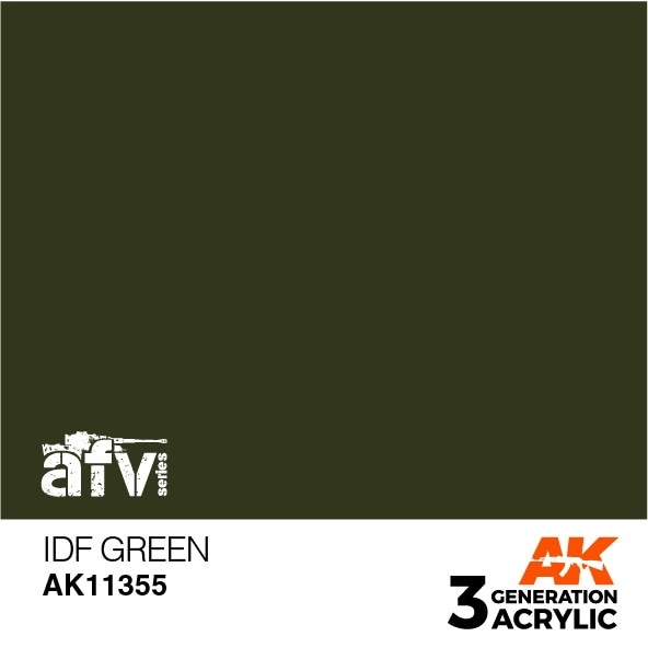 AK11355 IDFグリーン 【AKアクリル3G (サードジェネレーション)】|塗料|ツール＆マテリアル
