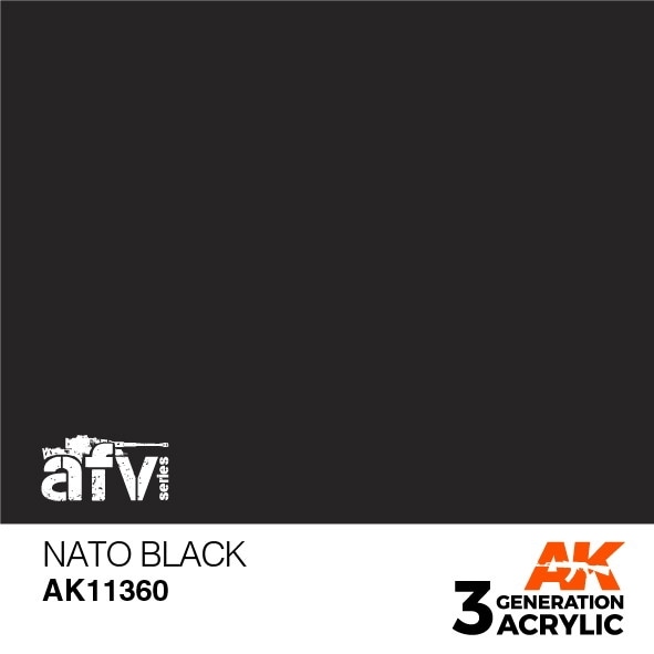 AK11360 NATOブラック 【AKアクリル3G (サードジェネレーション)】|塗料|ツール＆マテリアル