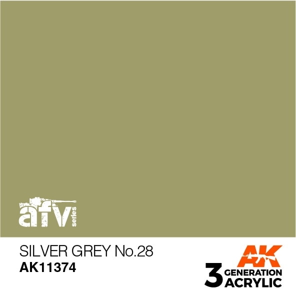 AK11374 シルバーグレイNo.28 【AKアクリル3G (サードジェネレーション)】|塗料|ツール＆マテリアル