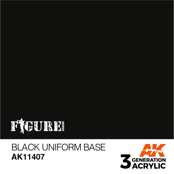 AK11407 ブラックユニフォームベース 【AKアクリル3G (サードジェネレーション)】|塗料|ツール＆マテリアル