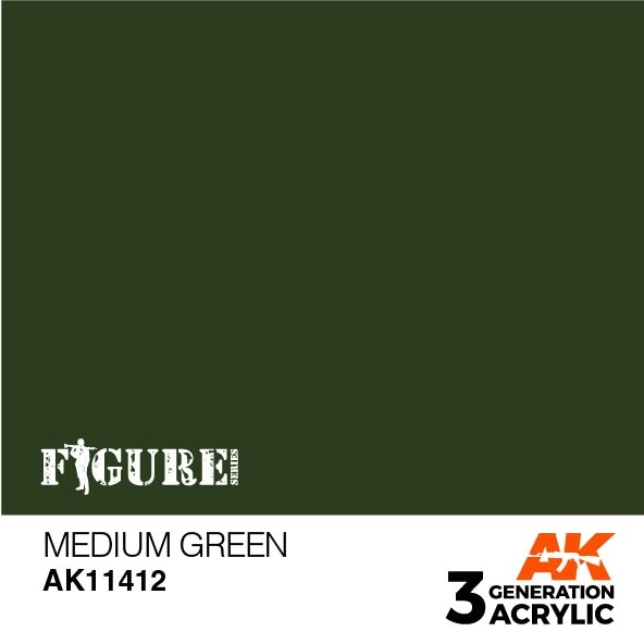 AK11412 ミディアムグリーン 【AKアクリル3G (サードジェネレーション)】|塗料|ツール＆マテリアル