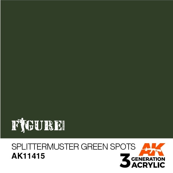 AK11415 スプリッタームスターグリーンスポッツ 【AKアクリル3G (サードジェネレーション)】|塗料|ツール＆マテリアル