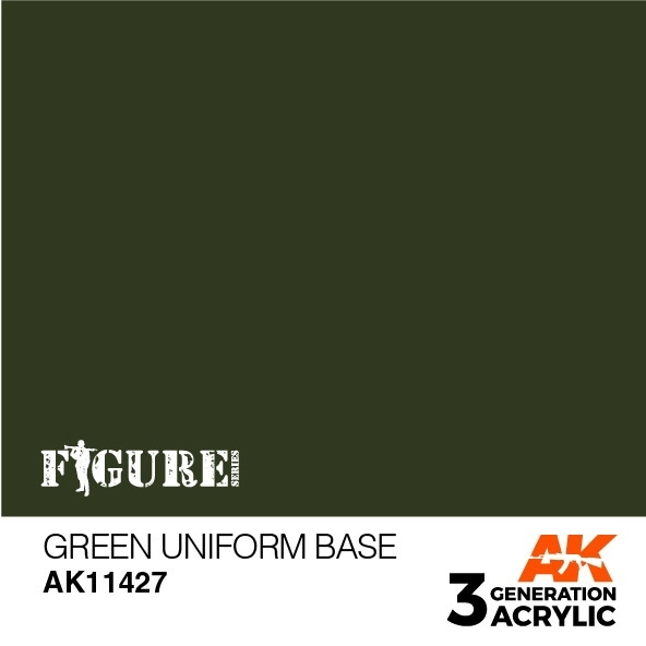 AK11427 グリーンユニフォームベース 【AKアクリル3G (サードジェネレーション)】|塗料|ツール＆マテリアル