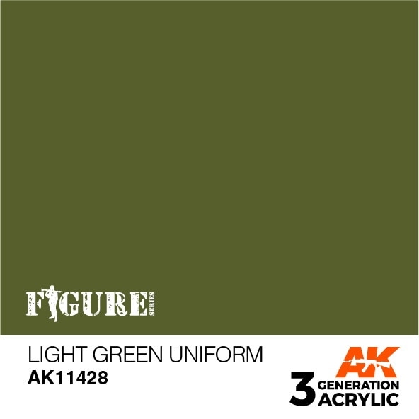 AK11428 ライトグリーンユニフォーム 【AKアクリル3G (サードジェネレーション)】|塗料|ツール＆マテリアル