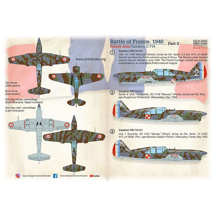 送料込み⭐️新品フランス製⭐️一台限り⭐️HIGH VOLTAGE/G‼️AC/DC‼️ 72431 フランス空軍 コードロン C.714 C1/カーチス H-75A-1 | プリント