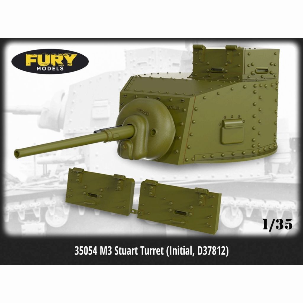 FM35054 1/35 WWII 米陸軍 M3スチュアート用初期生産型砲塔セット(タミヤ用)|AFV用パーツ|AFV
