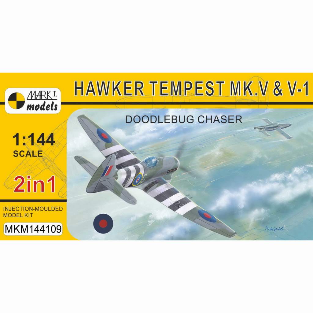 MKM144109 1/144 ホーカー テンペスト Mk.V & V-1 ドゥードゥルバグ迎撃 2イン1|第二次大戦の飛行機モデル|飛行機
