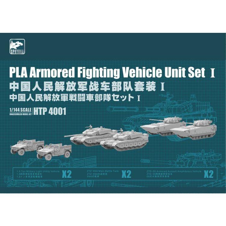 HTP4001 1/144 中国人民解放軍 装甲戦闘車両部隊セット 1|大戦後の艦船モデル|艦船