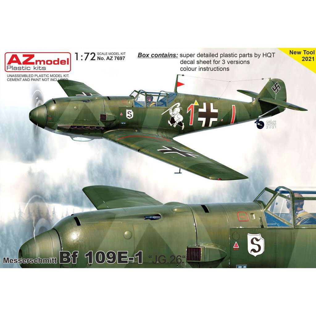 AZ7697 1/72 メッサーシュミット Bf109E-1  JG.26 |第二次大戦の飛行機モデル|飛行機
