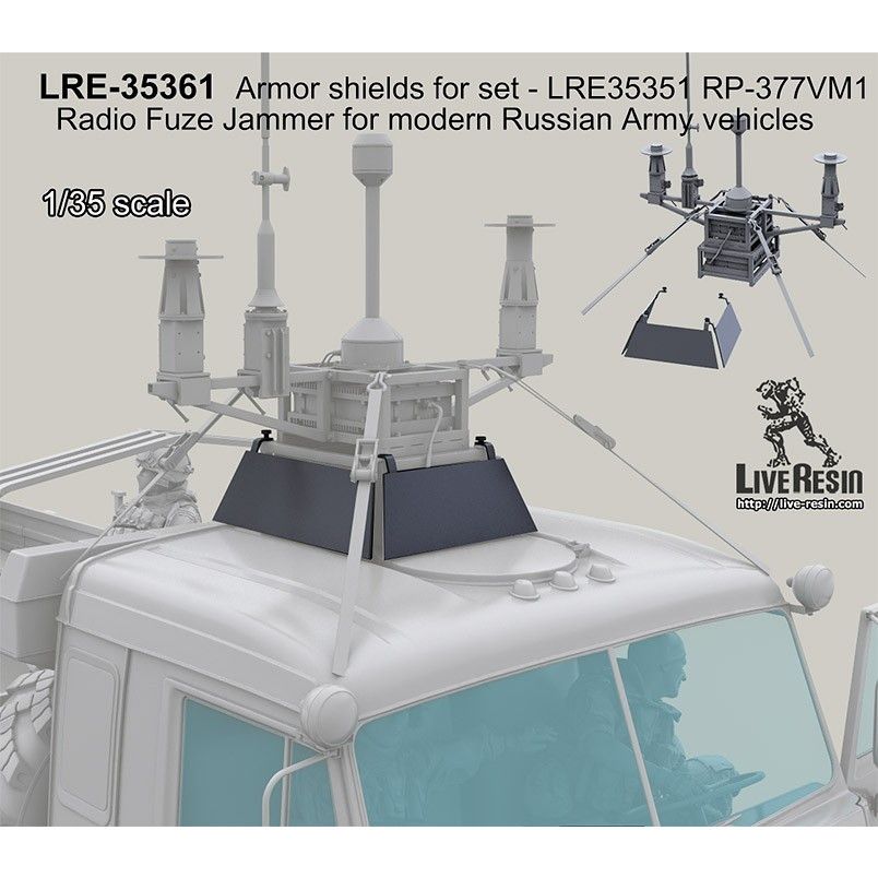 LRE-35361 Armor shields for set - LRE35351 RP-377VM1 Radio Fuze Jammer for modern Russian Army vehicles