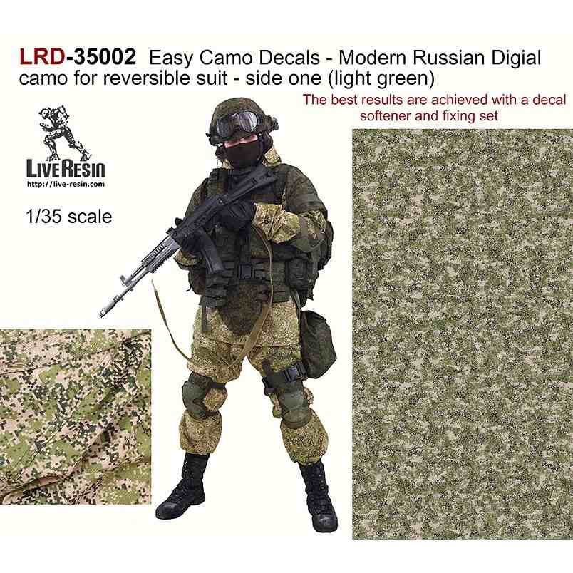 LRD-35002 迷彩デカール 現用ロシアデジタル迷彩 リバーシブル