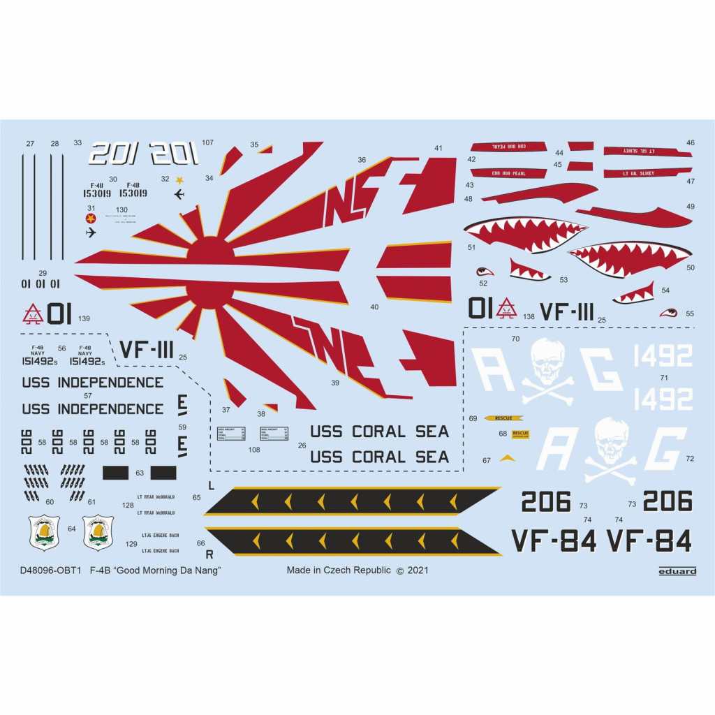 【再入荷】D48096 1/48 マクドネル・ダグラス F-4B ファントムII 「グッドモーニング ダナン」デカール(タミヤ用)|飛行機用デカール|飛行機