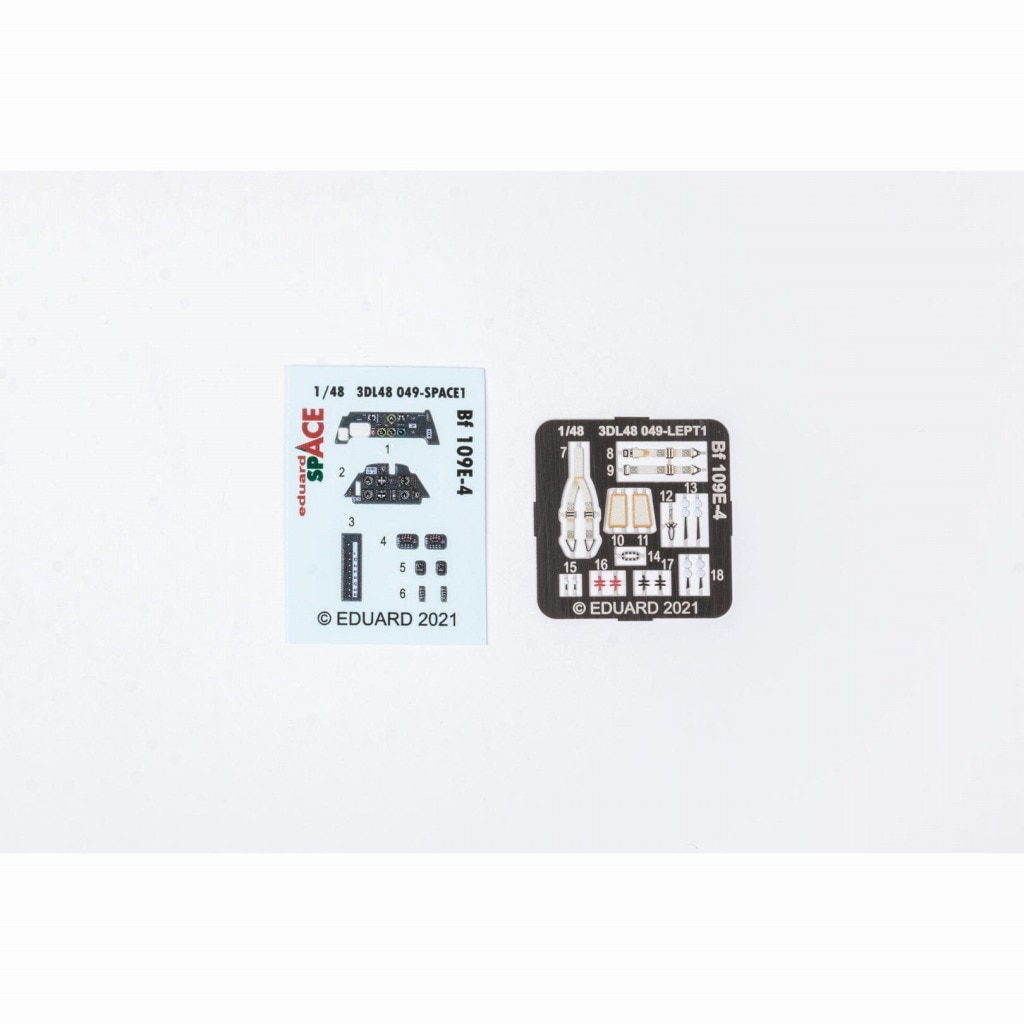 3DL48049 1/48 ��å�������ߥå� Bf109E-4 �����ڡ���������3D�ǥ����� w/���å��󥰥ѡ��ĥ��å� (���ǥ奢�����)