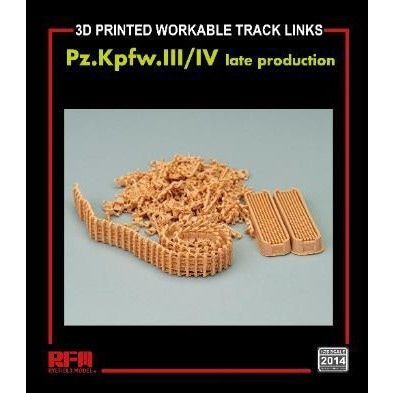 2014 1/35 III号戦車/IV号戦車 後期型用可動式履帯セット (3Dプリンター製)|第二次大戦のAFVモデル|AFV