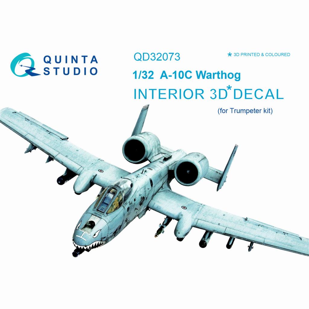 QD32073 1/32 フェアチャイルド A-10C サンダーボルトII 内装3Dデカール(トランぺッター用)|飛行機用デカール|飛行機