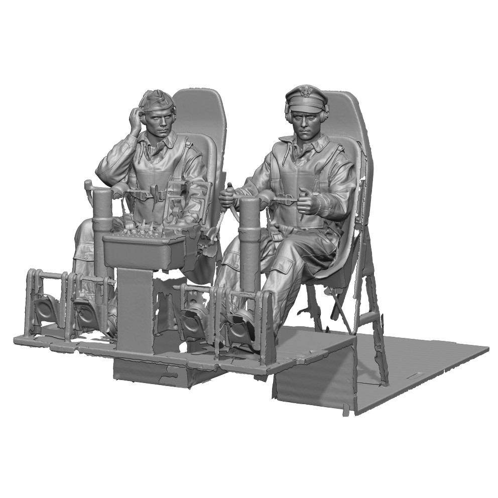 LF4810 WWII アメリカ空軍 爆撃機 操縦士&副操縦士 フィギュア2体|第二次大戦のフィギュア|フィギュア