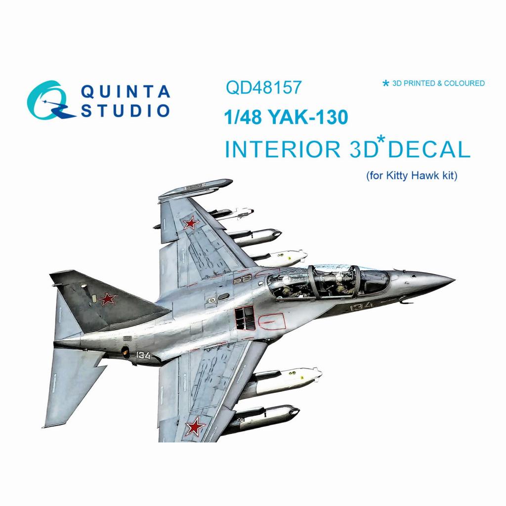 QD48157 1/48 ヤコブレフ Yak-130 ミットン 内装3Dデカール (キティホーク用)|飛行機用デカール|飛行機