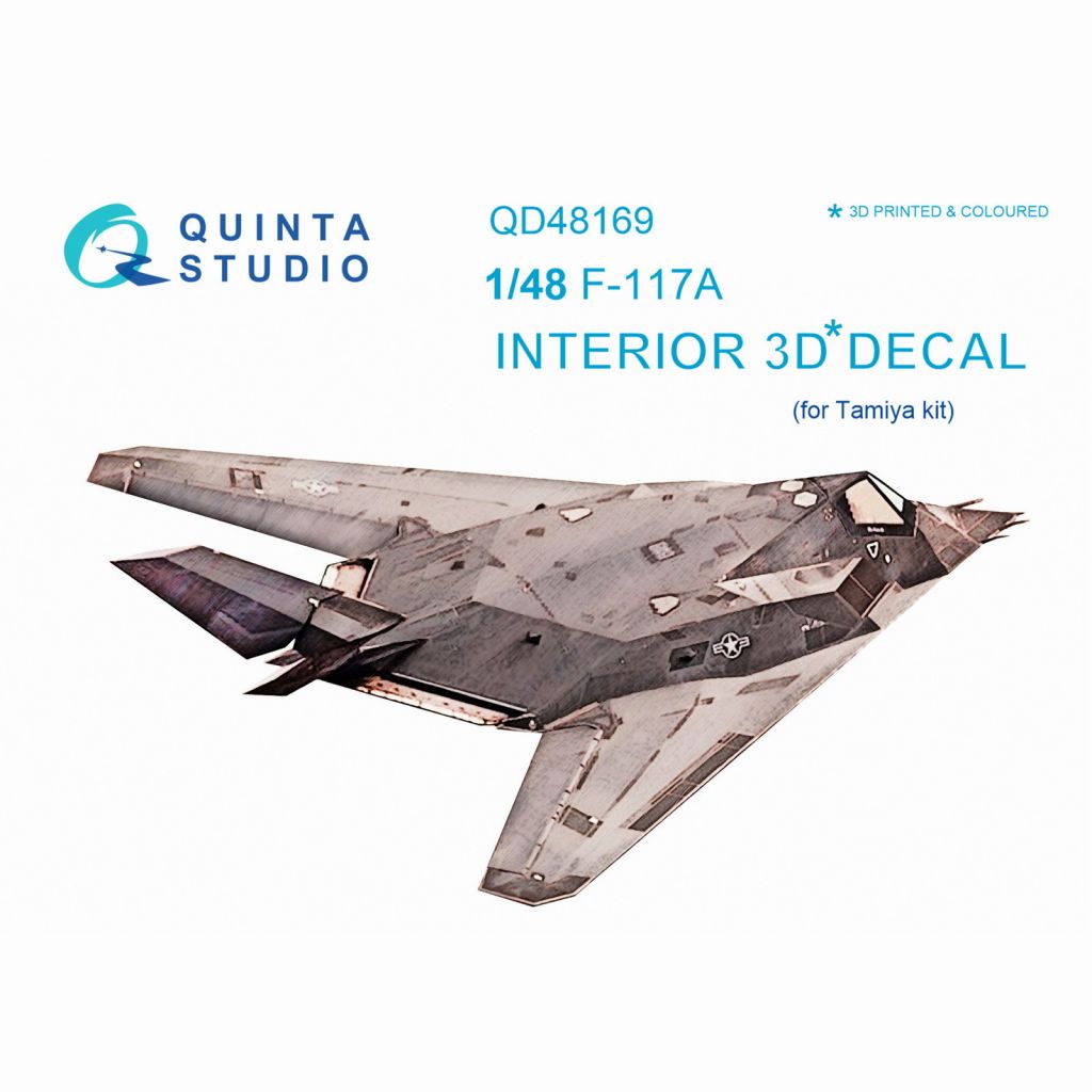 QD48169 1/48 ロッキード F-117A ナイトホーク 内装3Dデカール (タミヤ用)|飛行機用デカール|飛行機