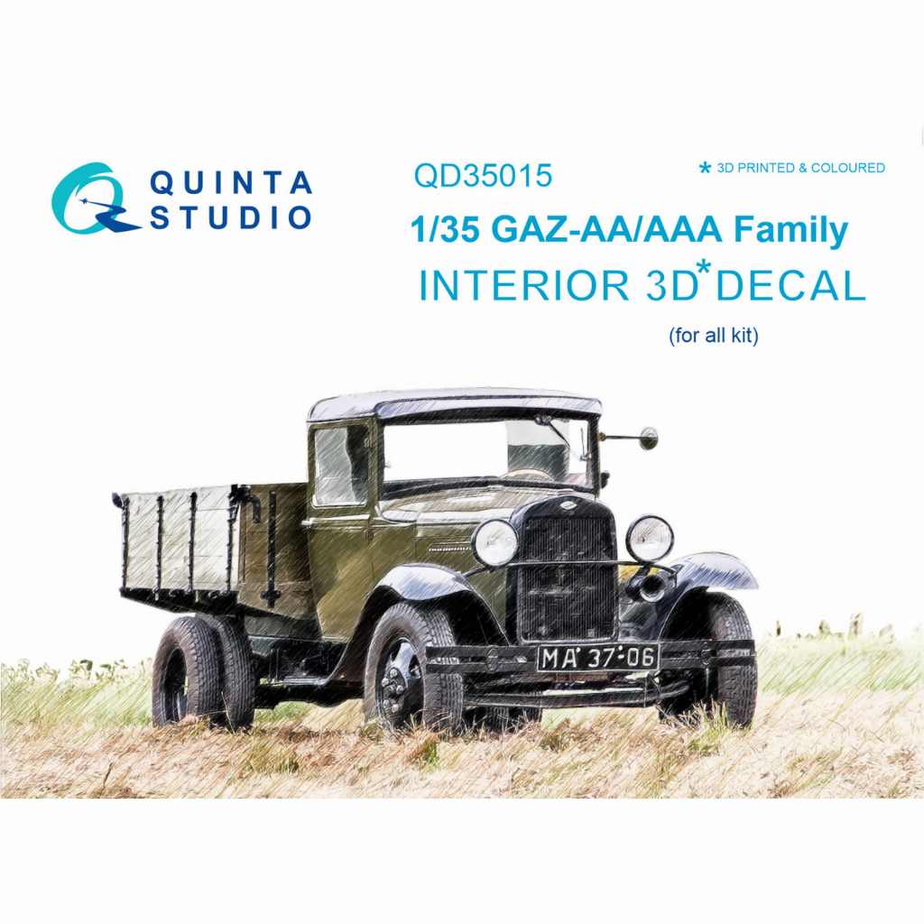 QD35015 1/35 GAZ-AA/AAA 各種 内装3Dデカール (各社用)|AFV用デカール|AFV