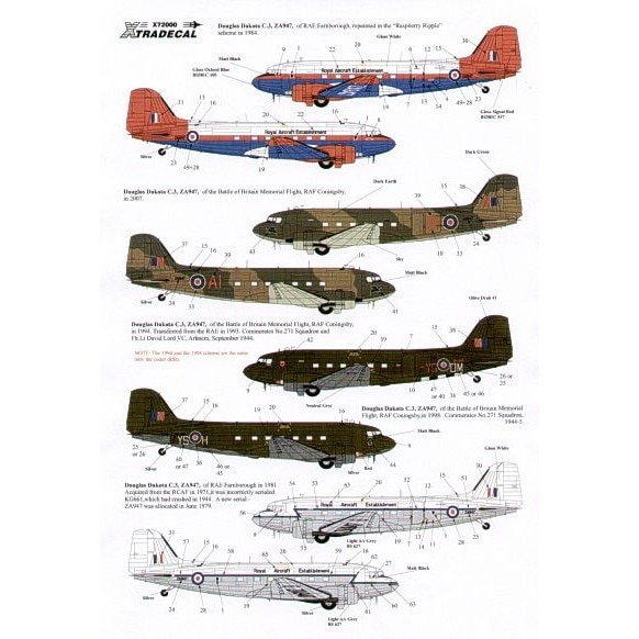 X72084 �����饹 C-47 ������ Za947 BBMF