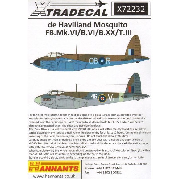 X72232 �ǡ��ϥӥ��� �⥹������ FB.Mk.VI/B.XX/T.III