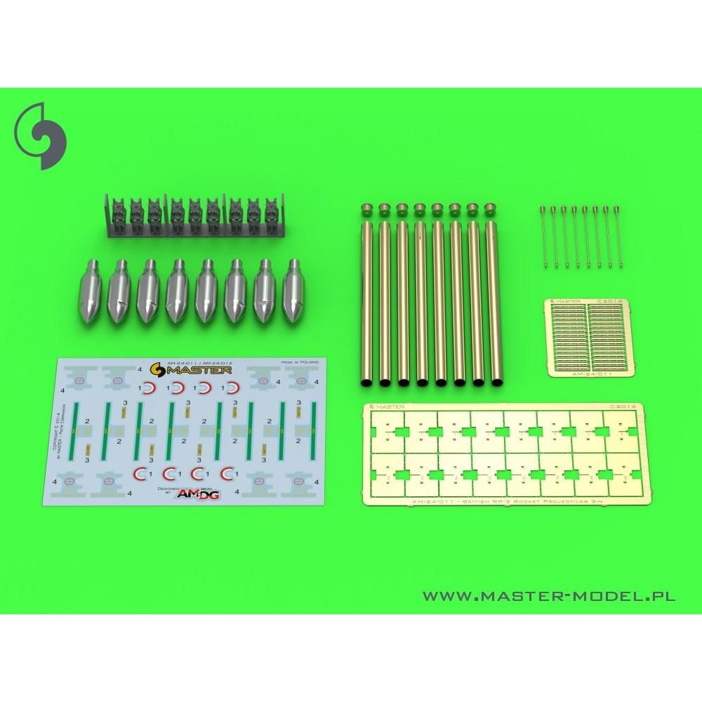 AM24-012 英 RP-3 ロケット弾 w/60lb SAP 徹甲弾 III型発射レール後期型用|飛行機用パーツ|飛行機