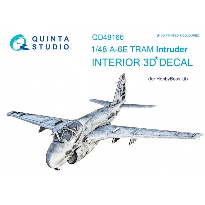 QD48166 1/48 グラマン A-6E TRAM イントルーダー内装3Dデカール (ホビーボス用)|飛行機用デカール|飛行機