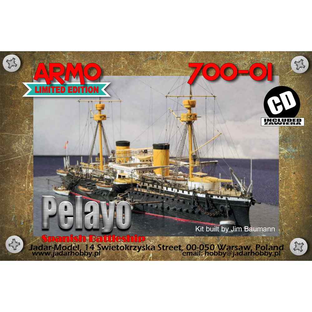 700-01 スペイン海軍 戦艦 ペラヨ Pelayo|第一次大戦以前の艦船モデル|艦船